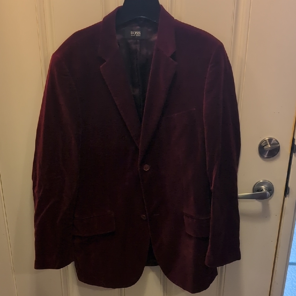 Boss Men's Deep Red Blazer